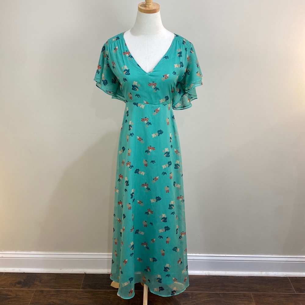 The nines by Hatch green floral maternity dress size 8
